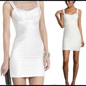 Bcbg Max Azria Rivas White Bondage Cocktail Dress